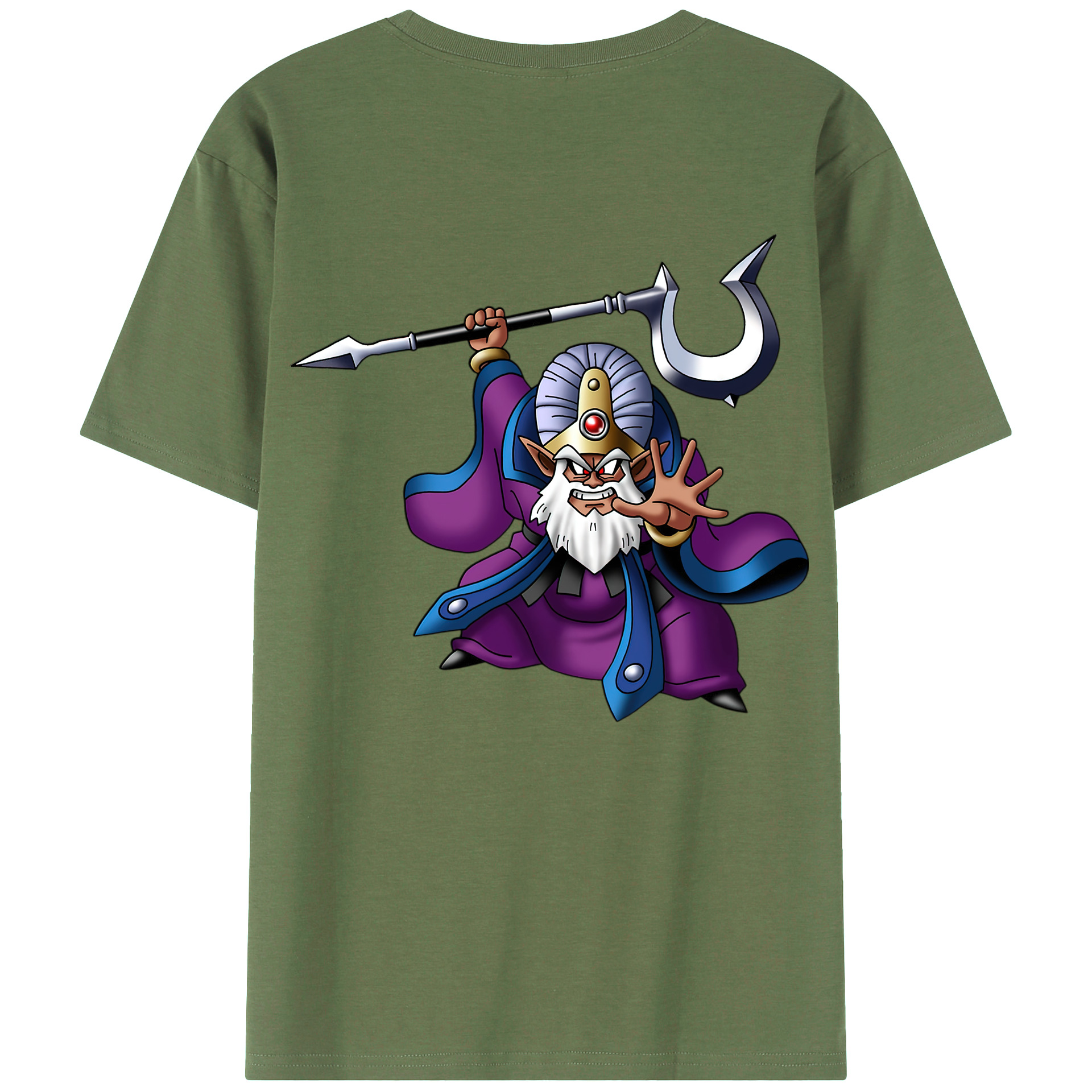 （画像用） ドラゴンクエスト Doragon Kuesuto Dragon Quest 綿100％ メンズ半袖Tシャツ（バックプリント） 通気性